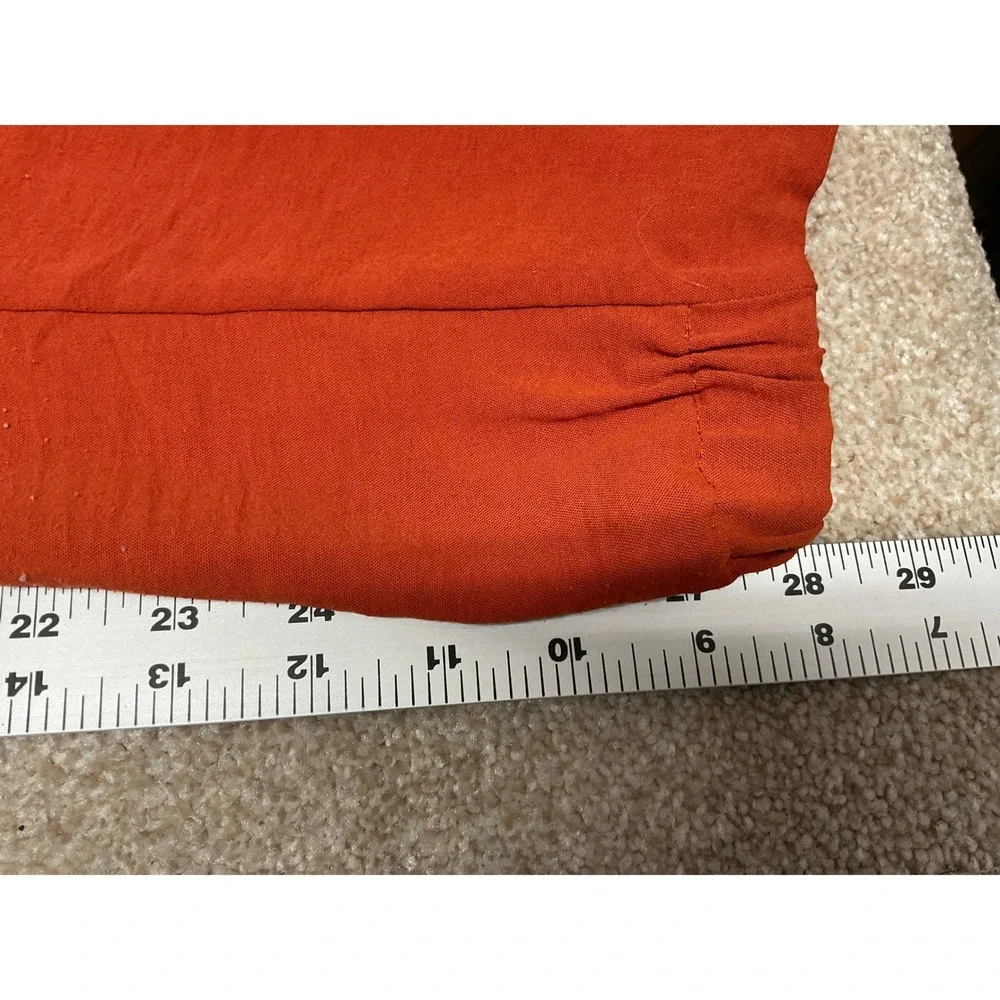 NYCC New York Clothing Co Orange Textured  Pants Plus Size 3XX
